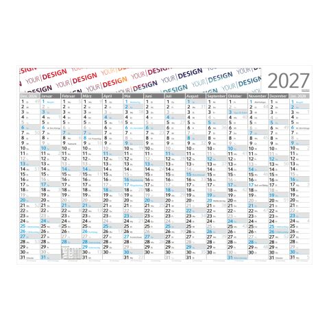 Wandplaner Horizont RECYCLING 980 × 660 mm Dez. Vorjahr – Jan. Folgejahr Weiß | 980 × 660 mm | ohne Werbeanbringung | Blau | Blau