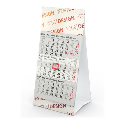 Tischkalender Mini 3 Recycling-Kalendariumspapier Karton-Dachaufsteller Hellgrau | 95 × 198 mm | Nicht verfügbar | Nicht verfügbar | Nicht verfügbar