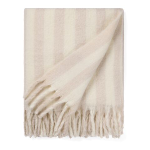 VINGA Lioro Decke aus GRS Wollmischung beige