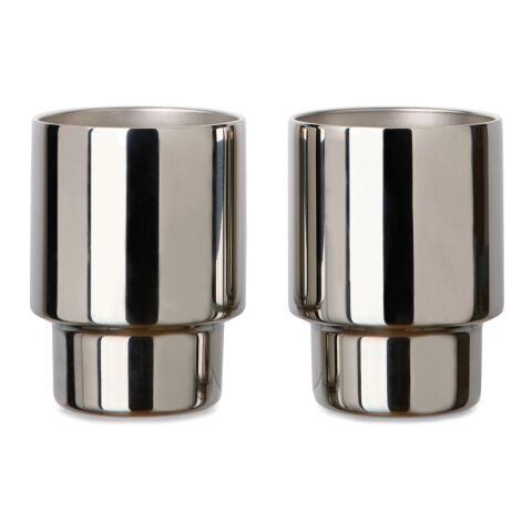 VINGA Nagano RCS recycelte Edelstahlbecher, 2er-Set reflektierend | ohne Werbeanbringung | Nicht verfügbar | Nicht verfügbar