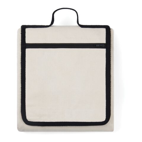 VINGA Volonne AWARE™ Picknickdecke aus recyceltem Canvas off white-schwarz | ohne Werbeanbringung | Nicht verfügbar | Nicht verfügbar | Nicht verfügbar