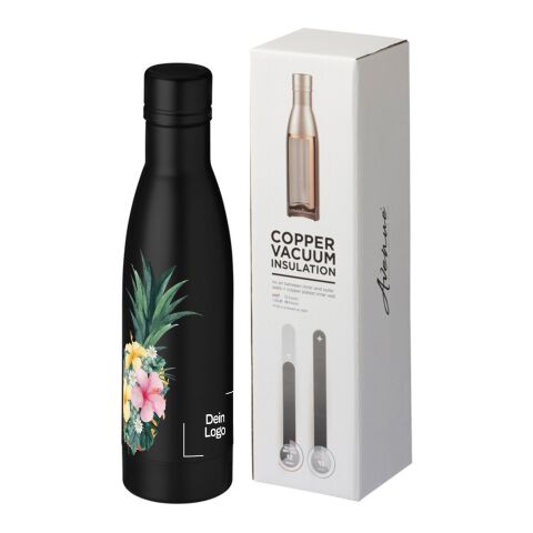 *Spring-Design* Vasa Flasche Schwarz | Ananas | Digitaldruck