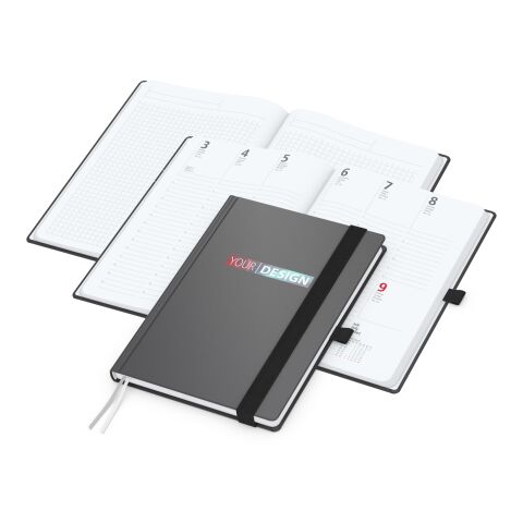 Wochenkalender vorne + Notizen hinten Vision-Hybrid EXPRESS Kunstleder-Hardcover Anthrazit | DIN A5 | ohne Werbeanbringung