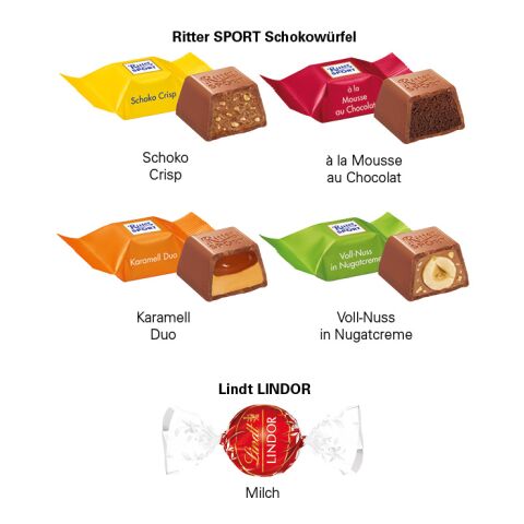 Adventskalender ECO XL ohne Werbeanbringung | 24 Lindt LINDOR Milchkugeln