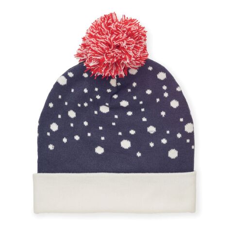 Weihnachtliche Strickmütze blau | ohne Werbeanbringung | Nicht verfügbar | Nicht verfügbar | Nicht verfügbar