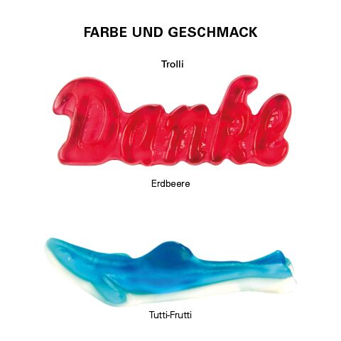 Fruchtgummi, Danke weiß | ohne Werbeanbringung | Kompostierbare Folie