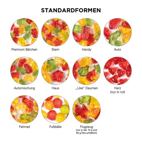 Tetraeder 15 g Trolli Fruchtgummi Standardformen weiß | ohne Werbeanbringung | Daumen | Folie 50% Papier