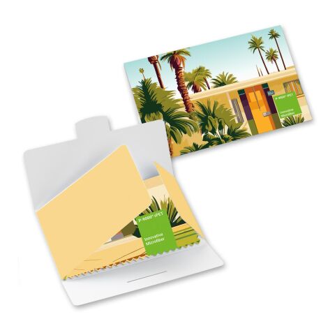 POLYCLEAN&nbsp;rPET Brillentuch im&nbsp;Papieretui, All-Inclusive-Paket&nbsp; 4C-Digitaldruck | 15 x 15 cm