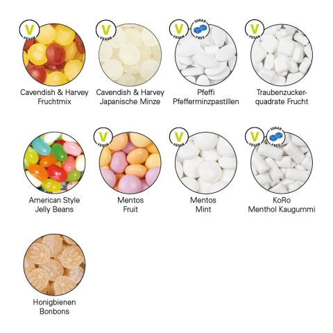 Quick Box weiß | ohne Werbeanbringung | Mentos Kaudragee Mint
