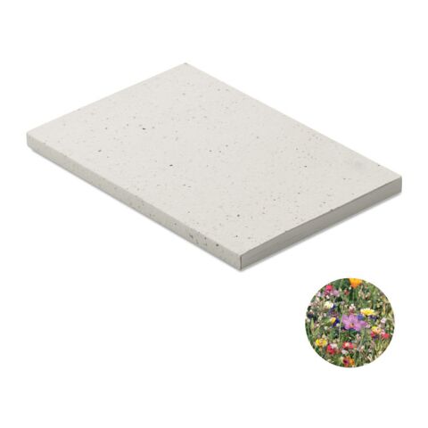 DIN A5 Notizbuch Samenpapier weiß | ohne Werbeanbringung | Nicht verfügbar | Nicht verfügbar