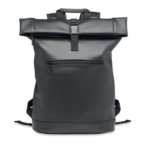 15&quot; Rolltop-Rucksack PU schwarz | ohne Werbeanbringung | Nicht verfügbar | Nicht verfügbar