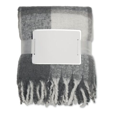 Karierte Mohair-Decke grau | ohne Werbeanbringung | Nicht verfügbar | Nicht verfügbar | Nicht verfügbar