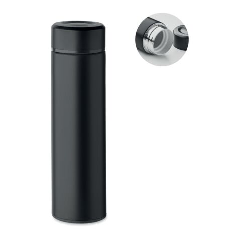Doppelwandige Flasche 420 ml schwarz | ohne Werbeanbringung | Nicht verfügbar | Nicht verfügbar | Nicht verfügbar