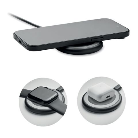 3in1 kabelloses Ladegerät 15W schwarz | ohne Werbeanbringung | Nicht verfügbar | Nicht verfügbar | Nicht verfügbar
