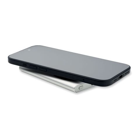 Powerbank mit Ladestation 15W mattsilber | ohne Werbeanbringung | Nicht verfügbar | Nicht verfügbar | Nicht verfügbar