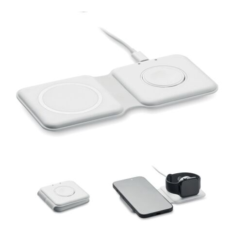 2in1 faltbare Ladestation 15W weiß | ohne Werbeanbringung | Nicht verfügbar | Nicht verfügbar | Nicht verfügbar