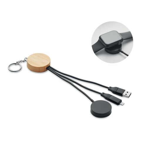 Schlüsselring 4in1 Kabel 60W schwarz | ohne Werbeanbringung | Nicht verfügbar | Nicht verfügbar | Nicht verfügbar