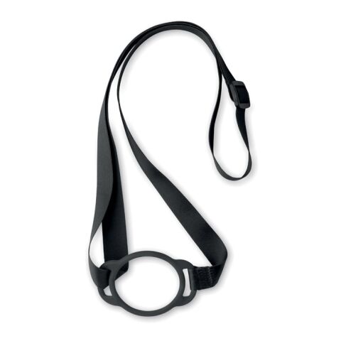 Lanyard mit Getränkehalter schwarz | ohne Werbeanbringung | Nicht verfügbar | Nicht verfügbar | Nicht verfügbar