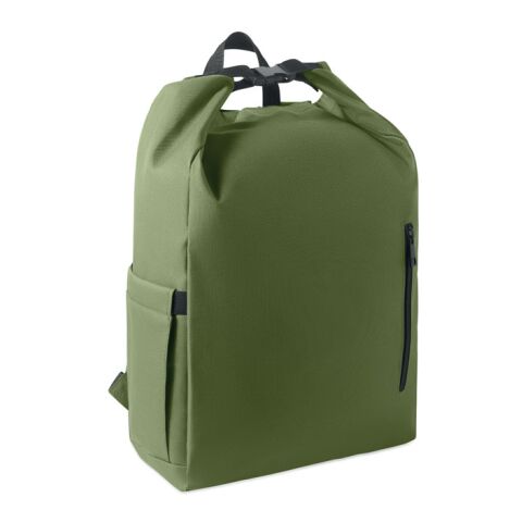 15'' Rolltop-Laptop-Rucksack Armeegrün | ohne Werbeanbringung | Nicht verfügbar | Nicht verfügbar | Nicht verfügbar