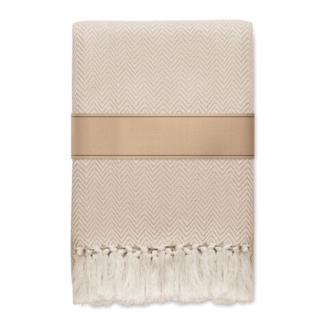 Decke recycelter Polycotton beige