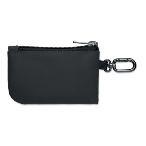 Schlüsseletui PU mit Karabiner schwarz