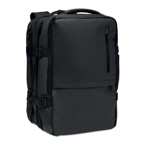 Erweiterbarer RPET-Rucksack schwarz