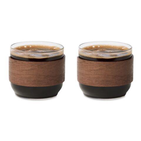 Kaffeegläser-Set holzfarben
