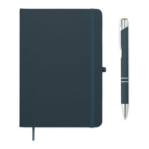 DIN A5 Notizbuch mit Kuli marineblau