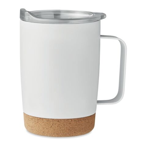 Doppelwandiger Becher 300ml mit Korkboden weiß | ohne Werbeanbringung | Nicht verfügbar | Nicht verfügbar