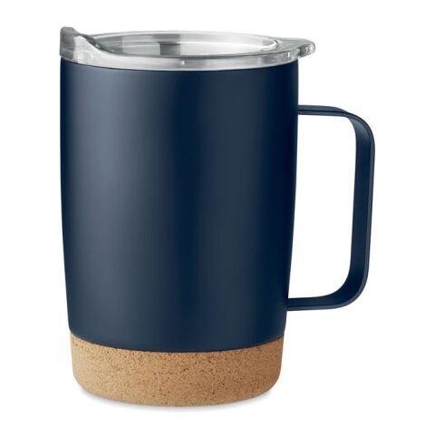 Doppelwandiger Becher 300ml mit Korkboden marineblau | ohne Werbeanbringung | Nicht verfügbar | Nicht verfügbar