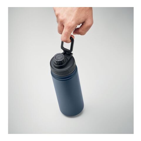 Doppelwandige Flasche 500 ml mit Trageschlaufe marineblau