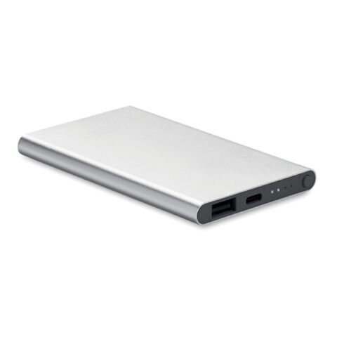 Powerbank 4000 mAh mit Gehäuse aus Aluminium mattsilber | ohne Werbeanbringung | Nicht verfügbar | Nicht verfügbar