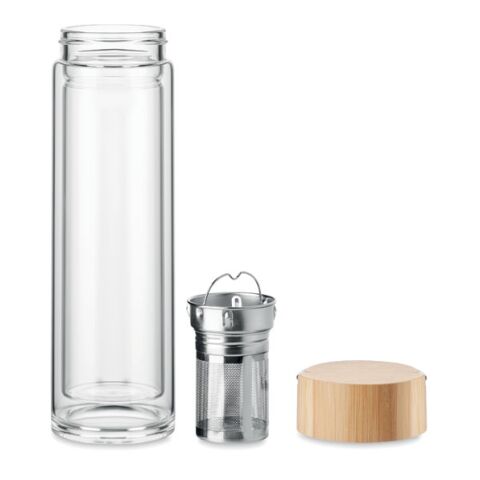 Trinkflasche Glas 400ml transparent | ohne Werbeanbringung | Nicht verfügbar | Nicht verfügbar