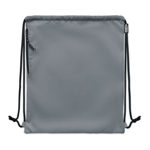 Großer Beutel mit Kordelzug RPET-Polyester grau | ohne Werbeanbringung | Nicht verfügbar | Nicht verfügbar | Nicht verfügbar