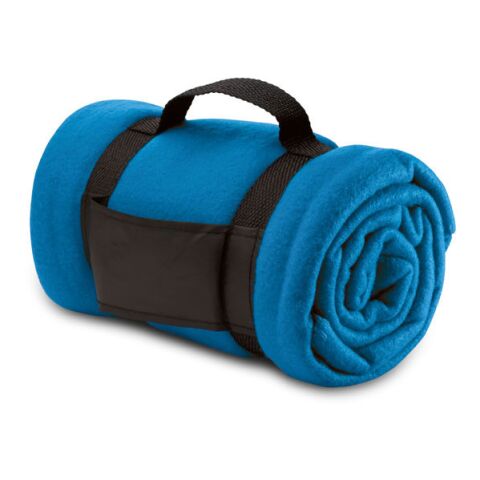 Fleece-Decke mit Trageriemen aus Nylon königsblau | ohne Werbeanbringung | Nicht verfügbar | Nicht verfügbar | Nicht verfügbar