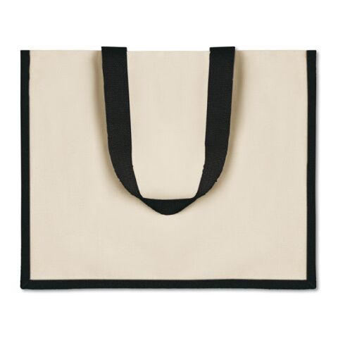 Jute/Canvas Shopper schwarz