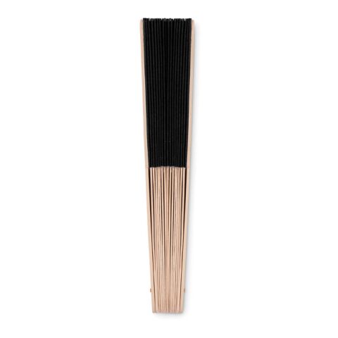 Fächer aus Holz und Polyester schwarz | ohne Werbeanbringung | Nicht verfügbar | Nicht verfügbar