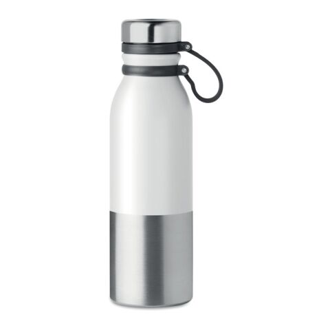 Doppelwandige Trinkflasche Silikonbeschichtung weiß | ohne Werbeanbringung | Nicht verfügbar | Nicht verfügbar | Nicht verfügbar