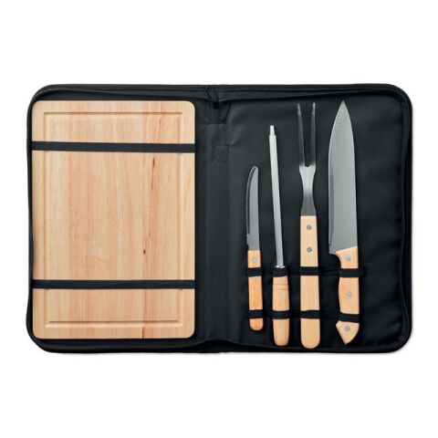 4teiliges Barbecue Werkzeug schwarz | ohne Werbeanbringung | Nicht verfügbar | Nicht verfügbar | Nicht verfügbar