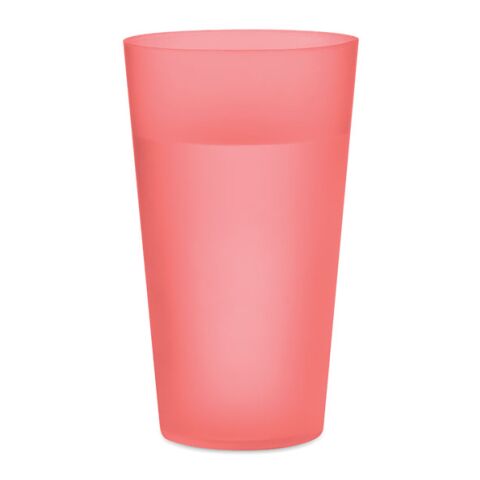 Festivalbecher "Large" aus Plastik, 500ml transparent rot | ohne Werbeanbringung | Nicht verfügbar | Nicht verfügbar