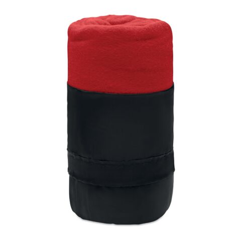 RPET Fleece-Reisedecke rot