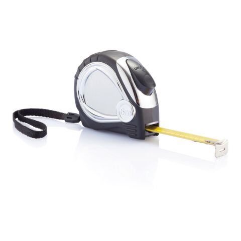 5m/19mm Verchromtes Auto Stopp Maßband schwarz | ohne Werbeanbringung | Nicht verfügbar | Nicht verfügbar