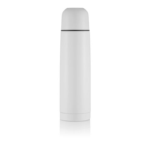 Isolierflasche Mono mit Druckverschluss weiß | ohne Werbeanbringung | Nicht verfügbar | Nicht verfügbar