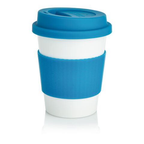 ECO PLA Kaffeebecher blau-weiß | ohne Werbeanbringung | Nicht verfügbar | Nicht verfügbar