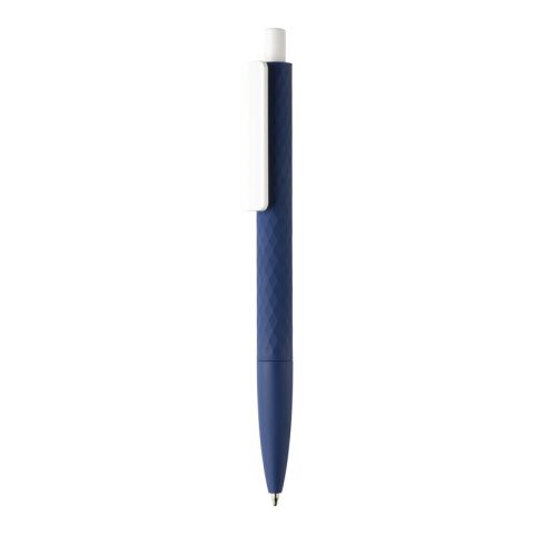 X3-Stift mit Smooth-Touch navy blau-weiß | ohne Werbeanbringung | Nicht verfügbar | Nicht verfügbar