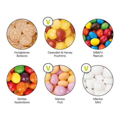 Papierdose Eco Maxi 4c Euroskala | Mini Bonbons Fruchtmix