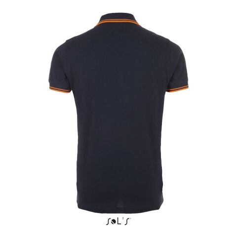 PASADENA Herren Polo 200g Marineblau/Neonorange | XXL | ohne Werbeanbringung | Nicht verfügbar | Nicht verfügbar | Nicht verfügbar