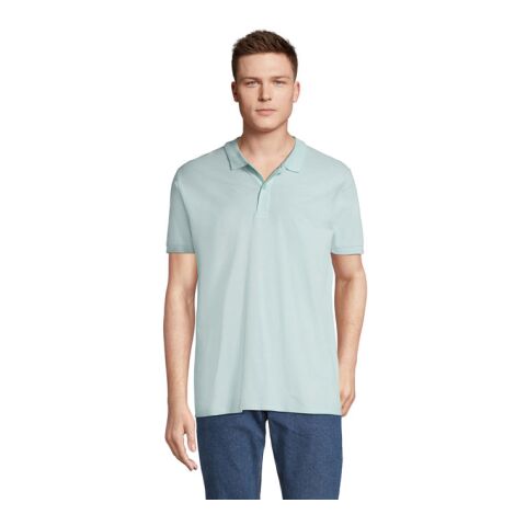PLANET MEN Polo 170g arktischblau | S | 1-farbiger Siebdruck | Rückseite | 270 mm x 270 mm | Nicht verfügbar