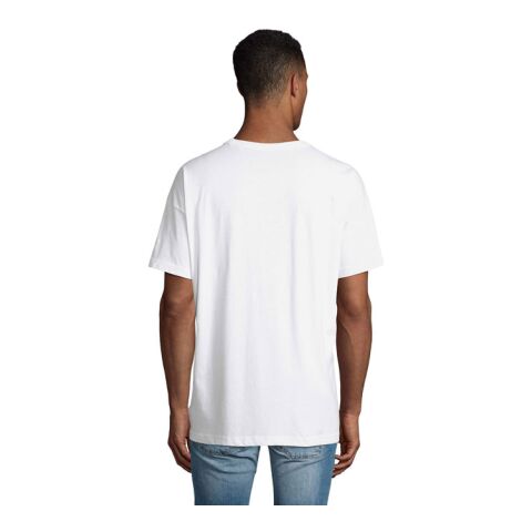 BOXY MEN T-SHIRT OVERSIZE weiß | M | 1-farbiger Siebdruck | Rechter Arm | 100 mm x 70 mm | Nicht verfügbar