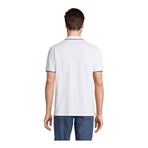 PALERMO POLO SHIRT White/French Navy | L | ohne Werbeanbringung | Nicht verfügbar | Nicht verfügbar | Nicht verfügbar